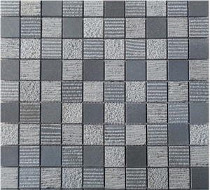 Hainan Grey Basalt Mosaics / Basalt Mosaic / Basaltina Mosaic / Inca Grey Mosaic / Basalto Mosaic / Bazalt Mosaic for Walling