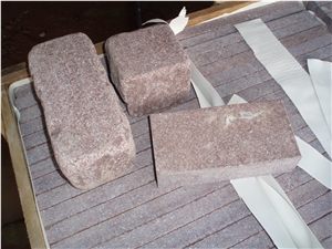 Red Porphry Cube Stone for Floor Covering
