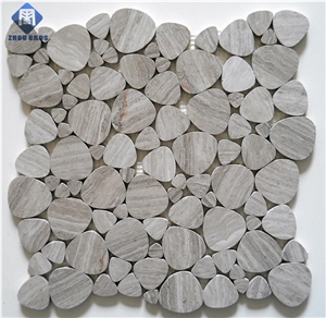 China Wood Vein Marble Mosaic Tile ,High Quality Marble Mosaic