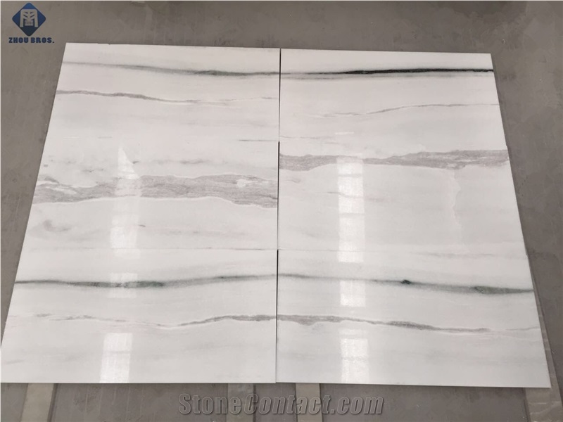 Polished White Marble Tile & Slab ,China Panda White Marble Wall/Floor Covering Tiles