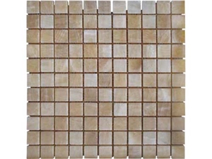 China Honey Onyx Mosaic Polished Tiles / Brick Mosaic for Bathroom Walling Design/ Floor Mosaic