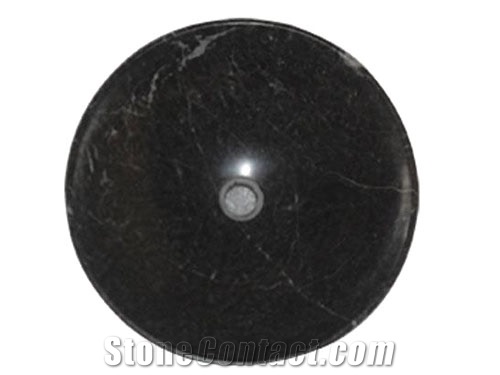 China Nero Marquina Marble Round Sinks /Basins