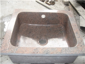 China Red Granite Farm Sinks /Rectangle Sinks/ Basins for Kitchen