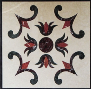 Crema Marfil Marble Waterjet Medallions / Carpet Medallions Pattern for Flooring