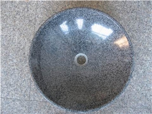 G654 Grey Granite High Polished Round Sinks /China Impala Granite Basins