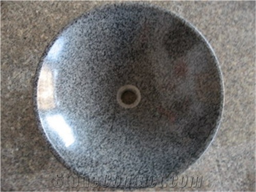 G654 Sesame Grey Granite Round Wash Sinks/ Bathroom Basin