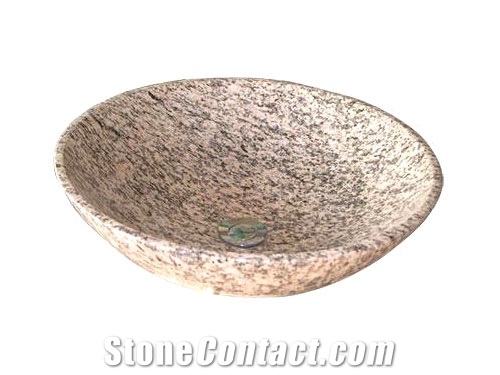 G682 Granite Sinsk/ Sunset Gold Rust Granite Round Basins