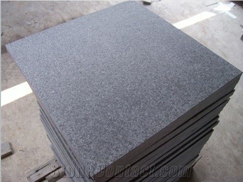 G684 Fuding Black Basalt Tiles Flamed for Floor/ Exterior Stone Flooring Covering