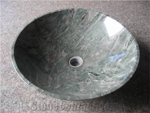 Grace Green Marble Round Sinks/ Basin for Bathroom