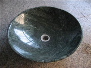 Indian Green Marble Round Sinks/ Basin for Bathroom