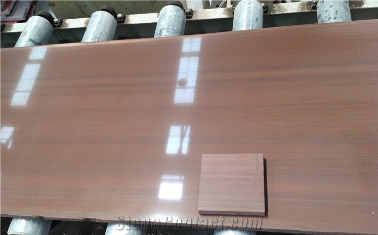 Polished China Red Wooden Vein Sandstone Tiles & Slabs/ Tiles for Wall Covering /Wall Cladding