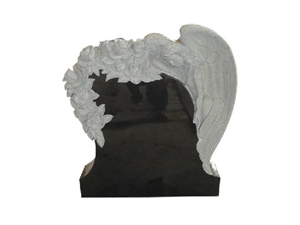 Shanxi Black Granite Western Style Headstone & Gravestone / Tombstone for Europe Market