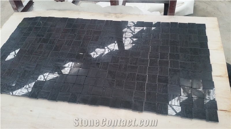 Chenchun Black Marble Mosaic, Quarry Owner,Polished,Floor&Wall Mosaic,Bathroom Mosaic