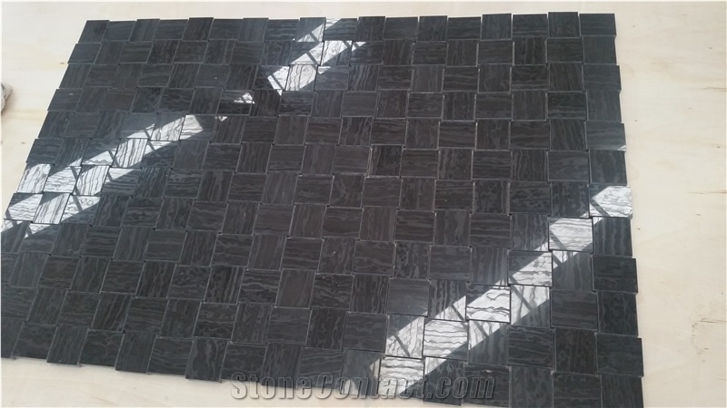 Chenchun Black Marble Mosaic, Quarry Owner,Polished,Floor&Wall Mosaic,Bathroom Mosaic