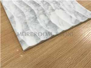 2016 Bianco Carrara D Marble Design 3d Wall Tiles Italy Marble White Marble Price in Square Meter
