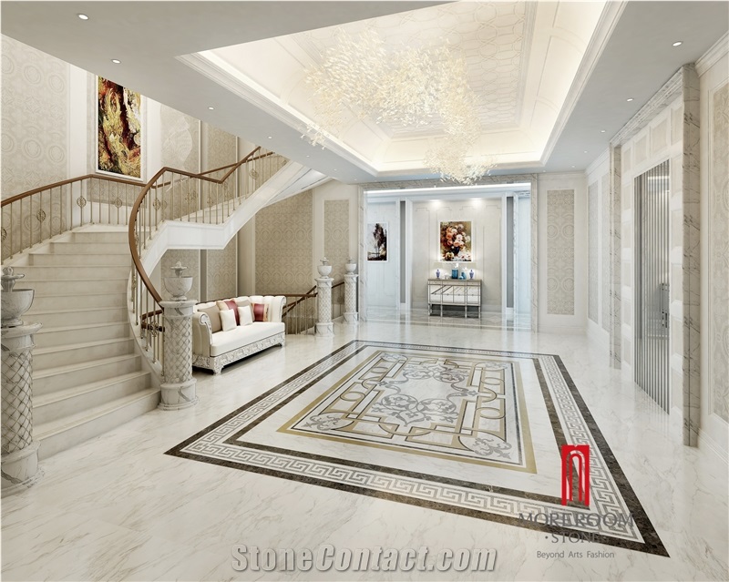 600 X 600mm Calacatta White Glazed Ceramic Tiles, Porcelain Floor Tiles