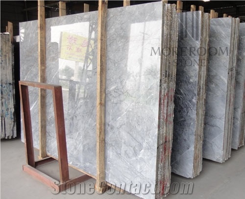 Bleu Cendre Silver Grey Marble Slab & Tile for Wall and Floor