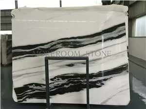 China Panda White Marble Tile & Slab ,Black & White Marble Floor