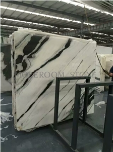 China Panda White Marble Tile & Slab ,Black & White Marble Floor
