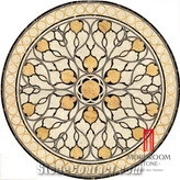 Customized Ceramic Tile, Water Jet Porcelain Marble Tile, Round Design Ceramic Tile for Hall,Decorative Porcelain Tile Made in Foshan