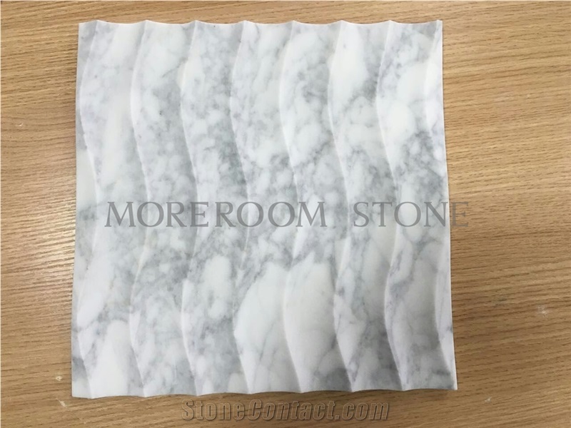 India Marble Good Design for Designers with High Quality White Marble Building Material 3d Wall Tiles