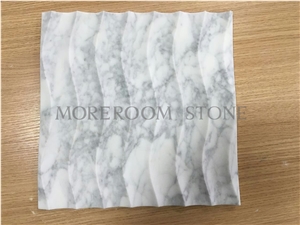 India Marble Good Design for Designers with High Quality White Marble Building Material 3d Wall Tiles
