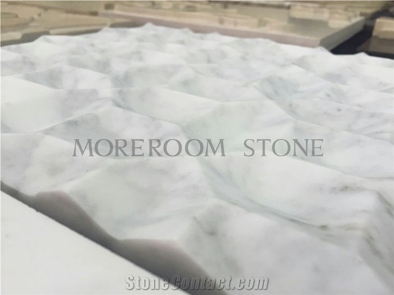 Italy Ambaji White Marble Tile Full Marble Design 3d Wall Tiles White Marble in Cheap Price Usd Sqm