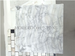 Italy Bianco Carrara 3d Decor Wall Panels Decorative Marble