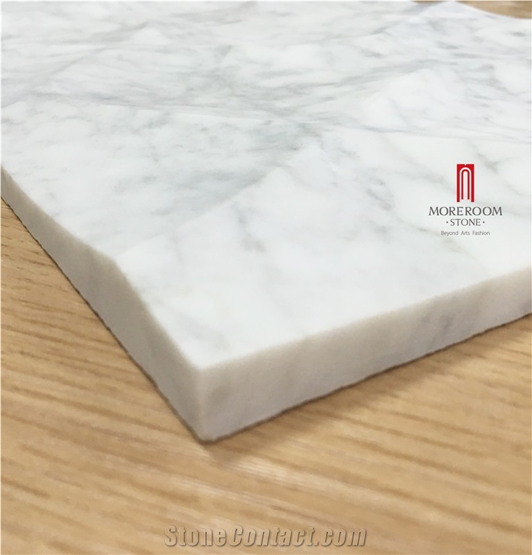 Italy Carrara White Marble Tiles 3d Molding Polished Natural Marble Background Decor Yunfu Factory Price