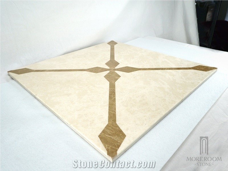 Marble in Detail Information Marble Beige Color/Waterjet Marble Laminated Panel Tile