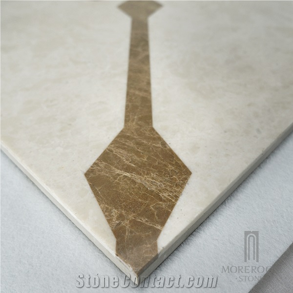 Marble in Detail Information Marble Beige Color/Waterjet Marble Laminated Panel Tile