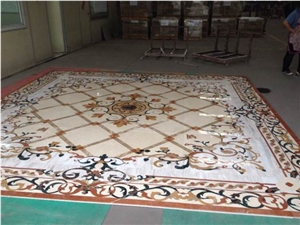 Marble Round Medallion and Square Medallion Marble Tile