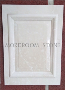 Polished Wall Panel, Natural Beige Marble and Porcelain Home Decor