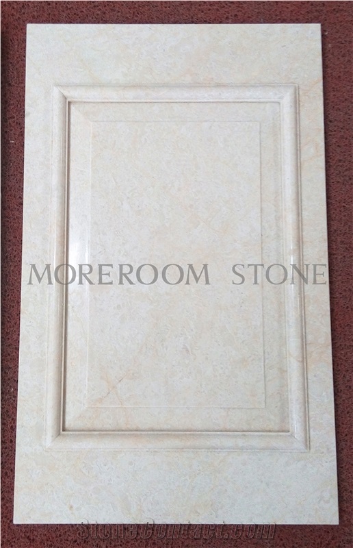 Polished Wall Panel, Natural Beige Marble and Porcelain Home Decor
