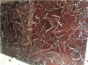 Rosso Levanto Marble Slabs, Natural Marble Import from Turkey Red and White Marble Tiles