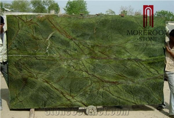 Yunfu Factory Rainforest Green Marble Slab & Tile