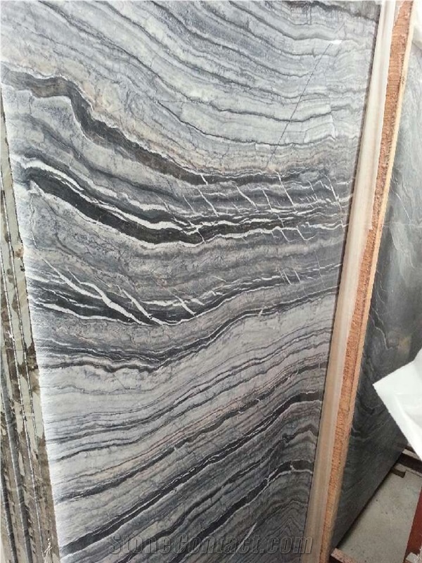 Black Tree Marble Slabs & Tiles, Chinese Grey Marble, Gray Polished Marble Floor Covering Tiles, Wall Tiles