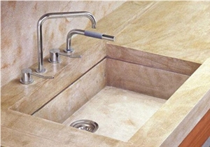 China Beige Marble Kitchen or Bathroom Sinks