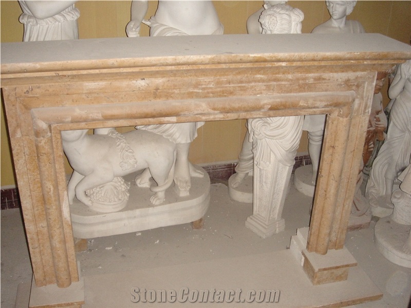 China Brown Marble Fireplace Low Price