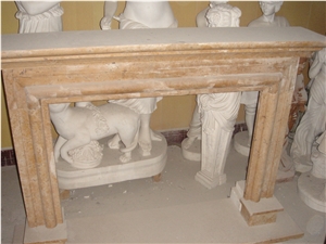China Brown Marble Fireplace Low Price
