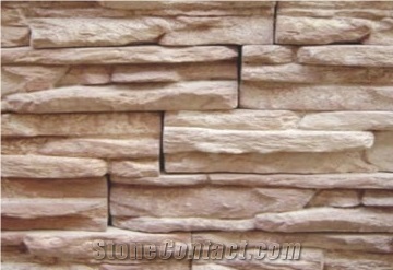 China Light Pink Slate Stone Products Cultured Stone for Wall Cladding