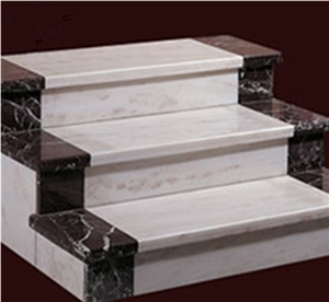 Nero Marquina, Black Marquina Chinese Marble Steps & Risers