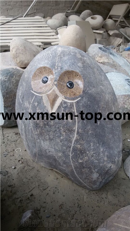 Animal Stone Sculpture/Stone Owl /China Handcarved Sculpture/Stone Carving/Granite Engraving