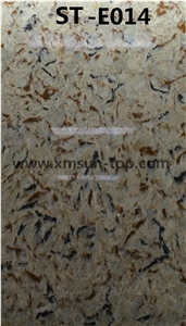 Beige with Rust and Black Vein Artificial Quartz Stone Slab /Multicolor Artificial Quartz Slab&Tile/Engineered Stone Slab/Floor & Wall Tile/Wall Covering/Floor Covering/Polished Surface/Silestone
