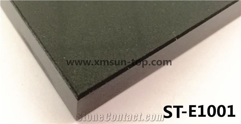 Black Artificial Quartz Stone Slab&Tile/Engineered Stone Slab/Floor & Wall Tile/Wall Covering/Floor Covering/Polished Surface/Silestone/