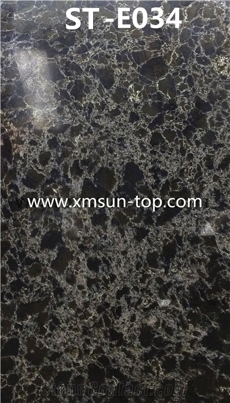 Black Foam Artificial Quartz Stone Slab/Black Artificial Quartz Slab&Tile/Engineered Stone Slab/Floor & Wall Tile/Wall Covering/Floor Covering/Polished Surface/Silestone