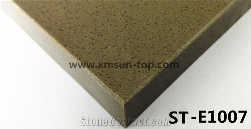 Brown Artificial Quartz Stone Slab&Tile/Engineered Stone Slab/Floor & Wall Tile/Wall Covering/Floor Covering/Polished Surface
