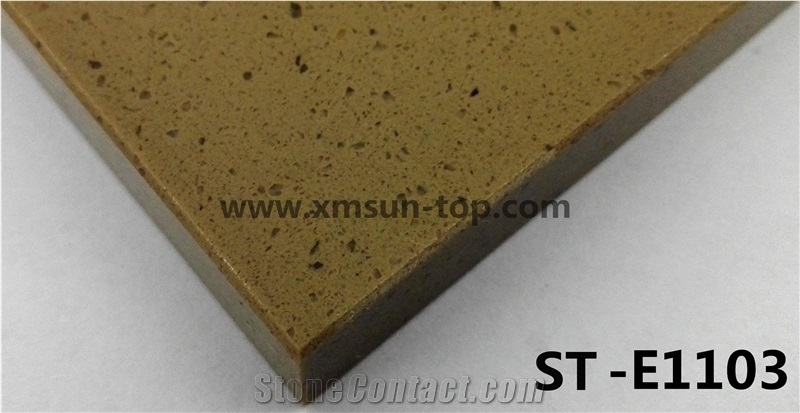 Brown Particle Artificial Quartz Stone Slab/Simple Color Engineered Quartz Stone/Floor & Wall Tile/Wall Covering/Floor Covering/Polished Surface