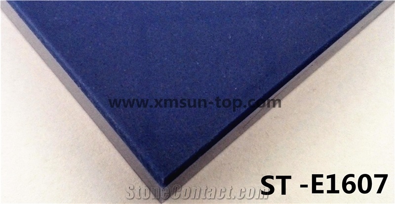 Dark Blue Artificial Quartz Stone Tile & Slab/Engineered Quartz Stones/Manmade Stone/Cut to Size/Engineered Tiles/Floor & Wall Covering/Polished Surface/Decoration