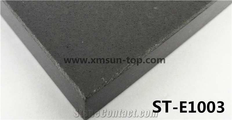 Dark Grey Artificial Quartz Stone Slab&Tile/Engineered Stone Slab/Floor & Wall Tile/Wall Covering/Floor Covering/Polished Surface/Silestone
